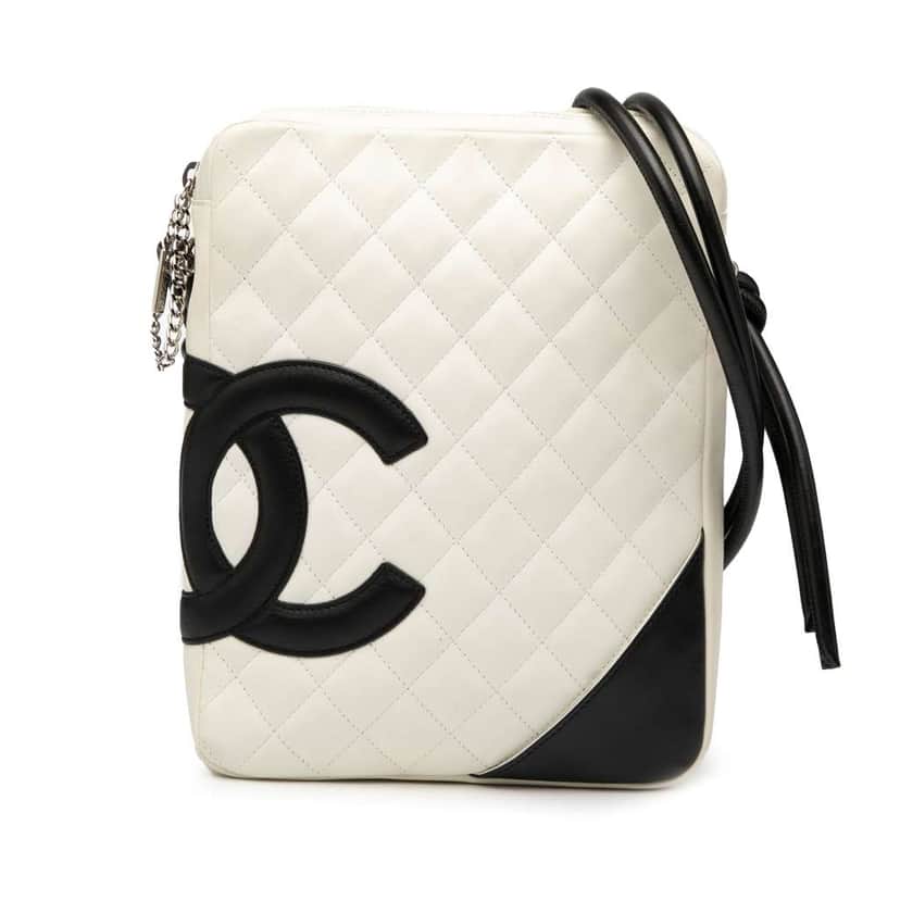 Chanel Lambskin Cambon Ligne Crossbody White Leather Good condition - Front View