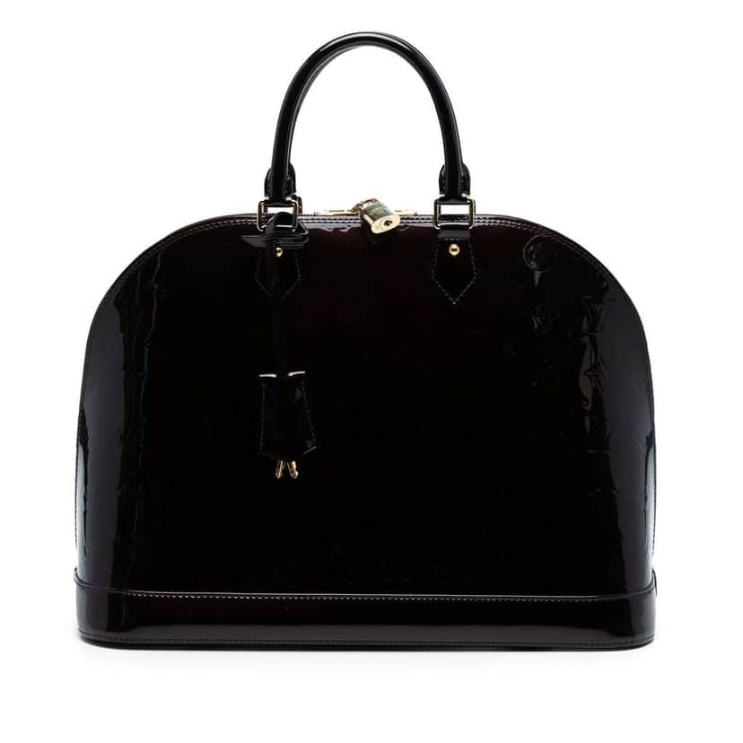 Louis Vuitton Monogram Vernis Alma GM Purple Leather Good condition - Front View