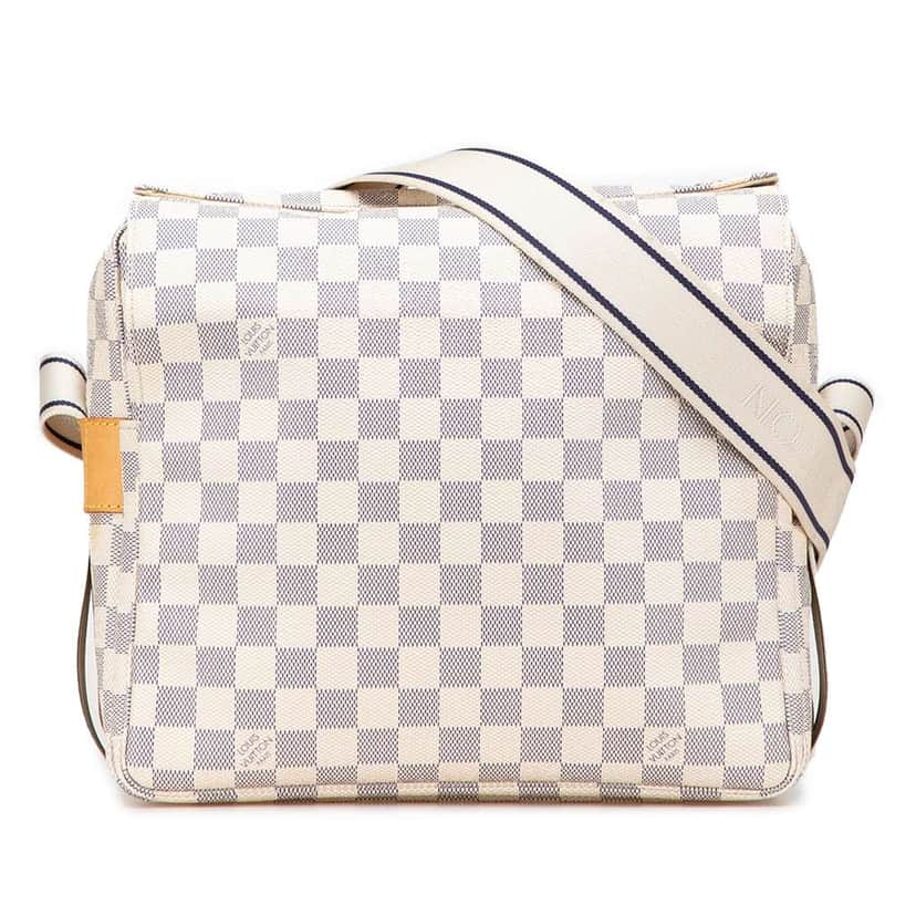 Louis Vuitton Damier Azur Naviglio White Canvas Good condition - Front View