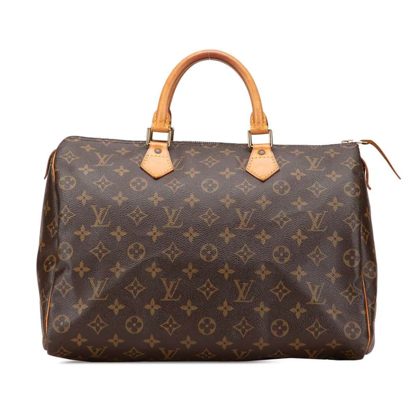 Louis Vuitton Monogram Speedy 35 Brown Canvas Good condition - Front View