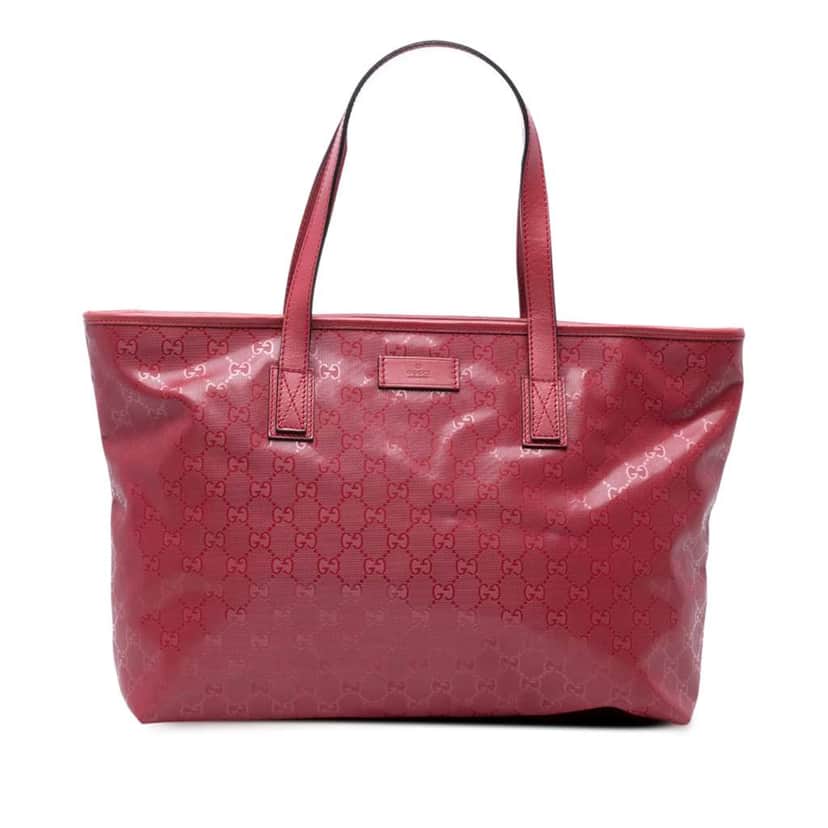 Gucci Medium GG Imprime Tote Red Canvas Good condition - Front View