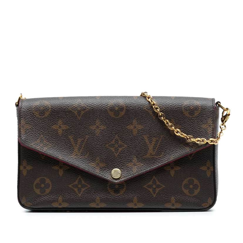 Louis Vuitton Monogram Pochette Felicie Brown Good condition - Front View