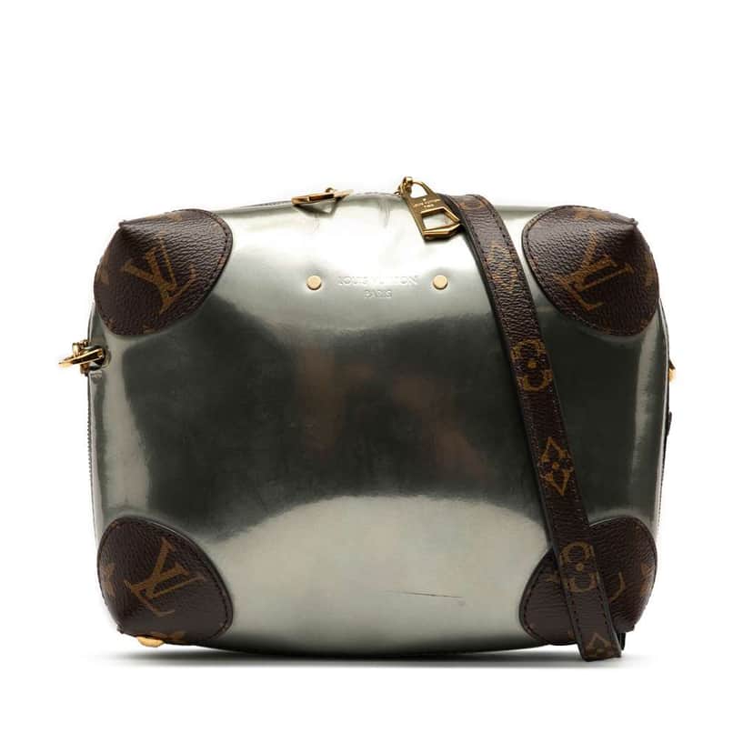 Louis Vuitton Vernis Miroir Venice Silver Leather Good condition - Front View