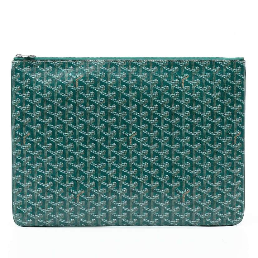 Goyard Goyardine Senat GM Green Canvas Good condition - Front View