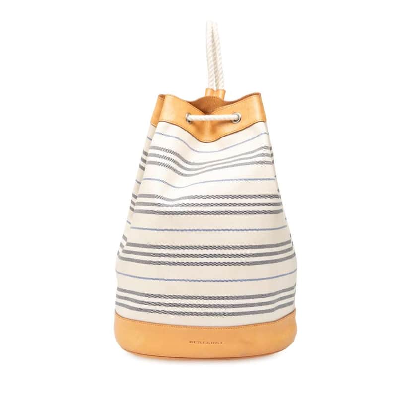 Burberry Canvas Backpack White Canvas Very good condition - Front View