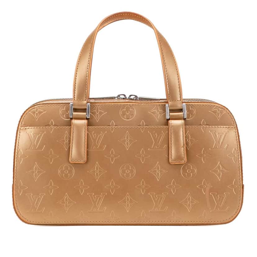Louis Vuitton Monogram Mat Shelton Gold Leather Fair condition - Front View