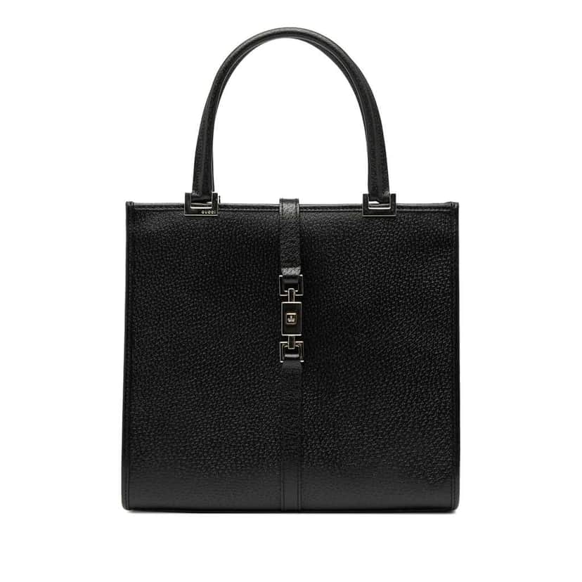 Gucci Calfskin Jackie Handbag Black Leather Good condition - Front View