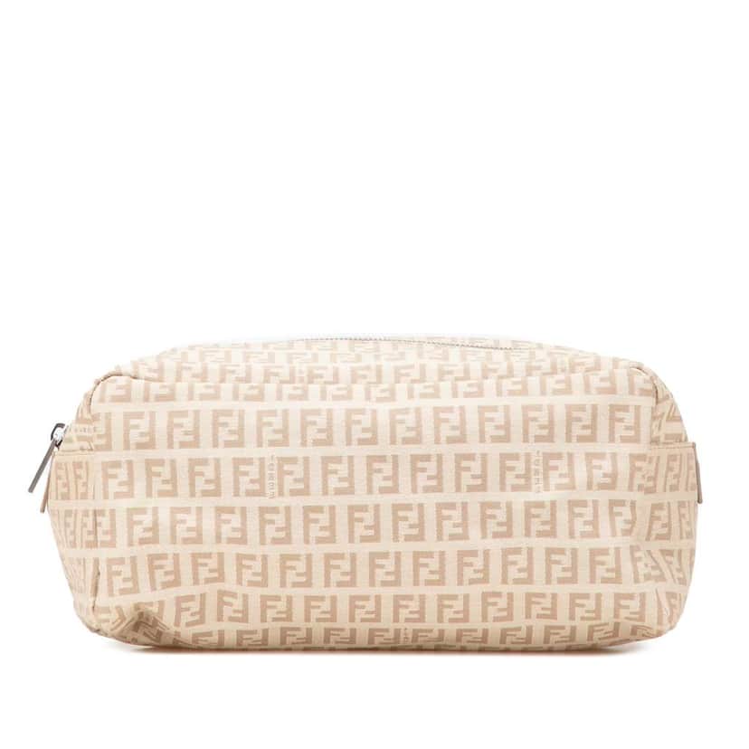 Fendi Zucchino Canvas Pouch Black Canvas Very good condition - Front View