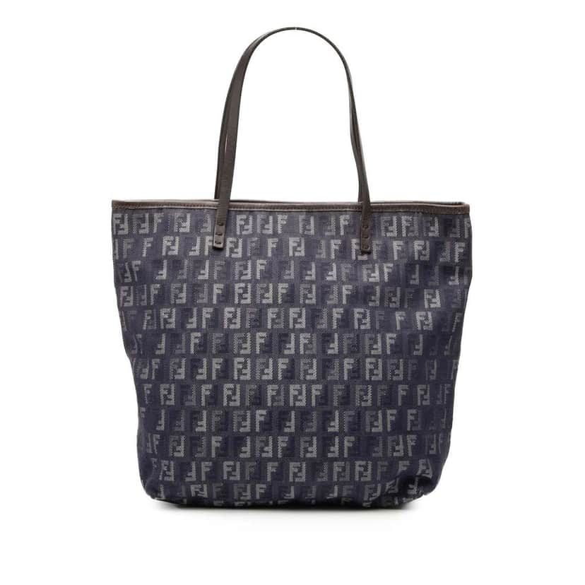 Fendi Zucchino Denim Tote Blue Denim Very good condition - Front View