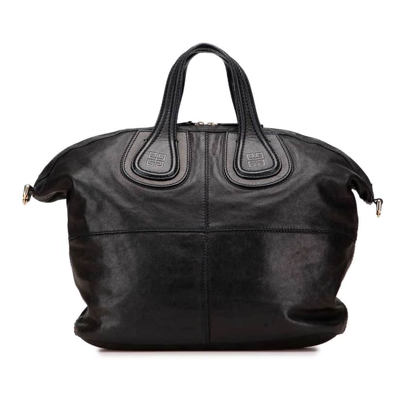Givenchy Medium Lambskin Nightingale Satchel Black Leather Good condition - Front View
