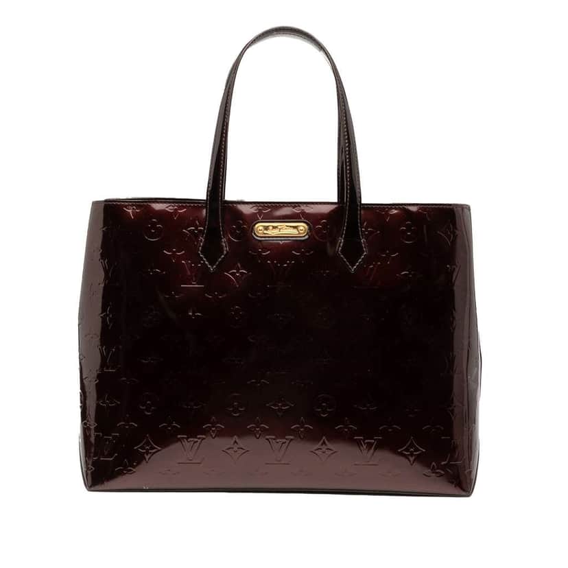 Louis Vuitton Monogram Vernis Wilshire MM Purple Leather Good condition - Front View