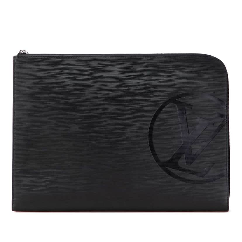 Louis Vuitton Epi Initials Circle Pochette Jour GM Black Leather Good condition - Front View