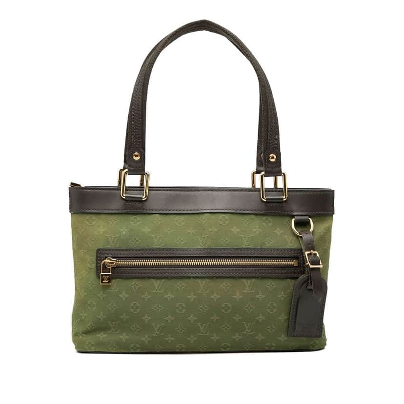 Louis Vuitton Monogram Mini Lin Lucille PM Green Canvas Good condition - Front View