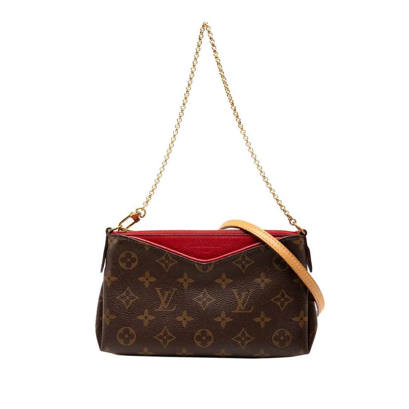 Louis Vuitton Monogram Pallas Clutch Brown Good condition - Front View