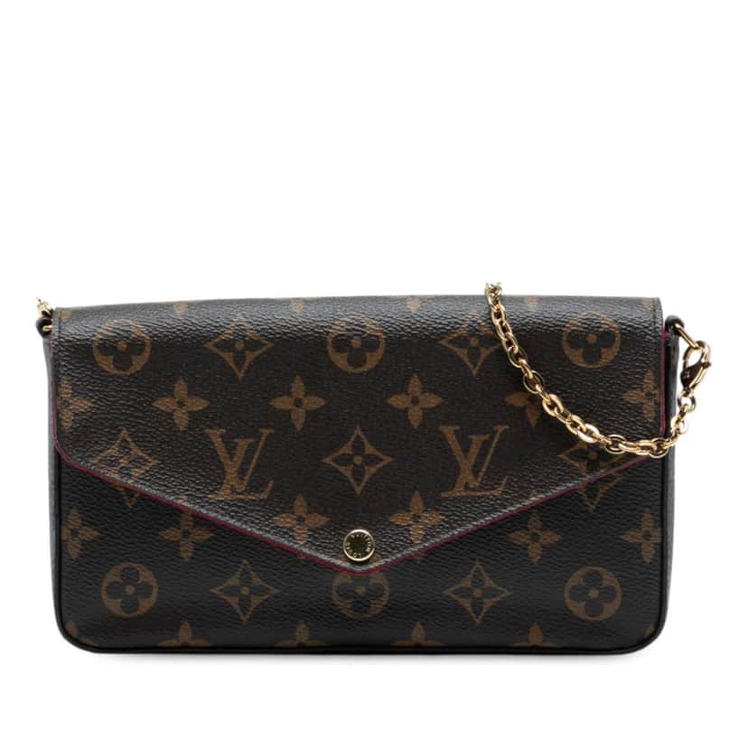 Louis Vuitton Monogram Pochette Felicie Brown Good condition - Front View