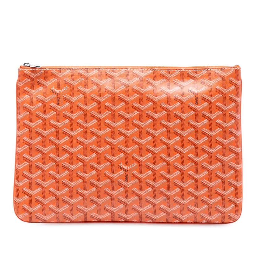 Goyard Goyardine Senat MM Orange Canvas Good condition - Front View