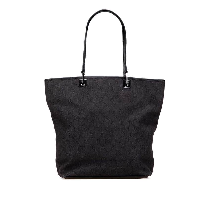 Gucci GG Denim Tote Black Denim Good condition - Front View