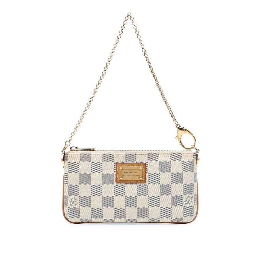 Louis Vuitton Damier Azur Pochette Milla MM White Good condition - Front View