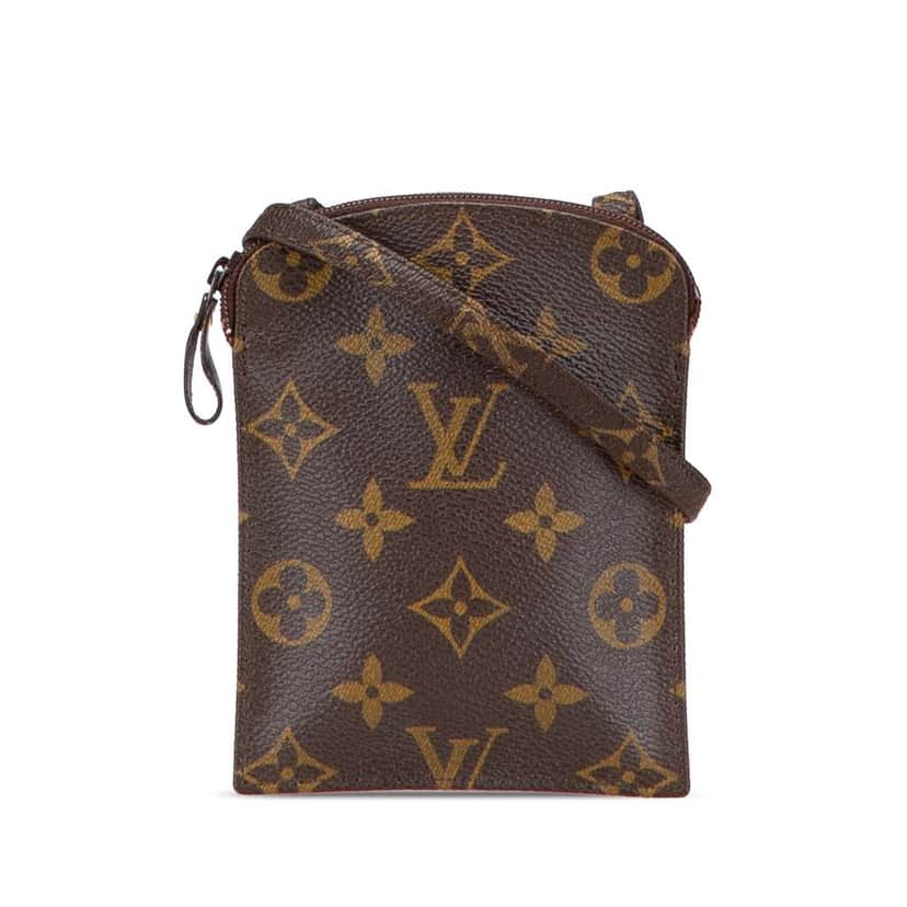 Louis Vuitton Monogram Pochette Secret Passport Holder Brown Canvas Very good condition - Front View