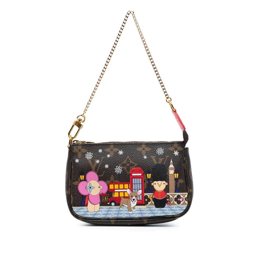 Louis Vuitton Monogram Vivienne in London Mini Pochette Accessoires Brown Good condition - Front View