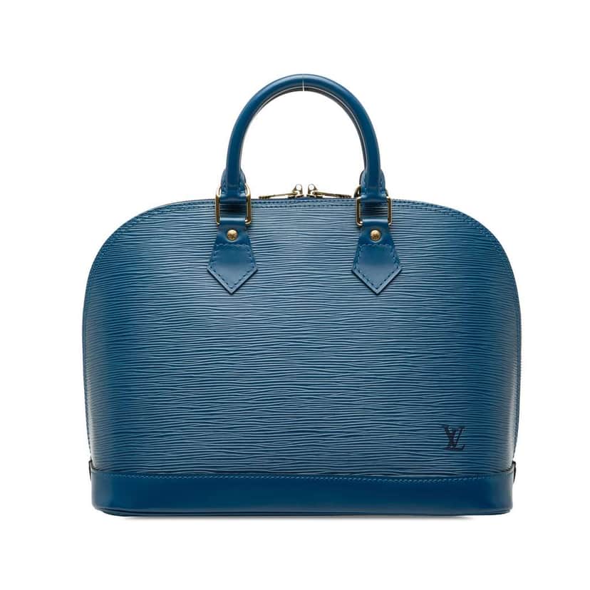 Louis Vuitton Epi Alma PM Blue Leather Good condition - Front View