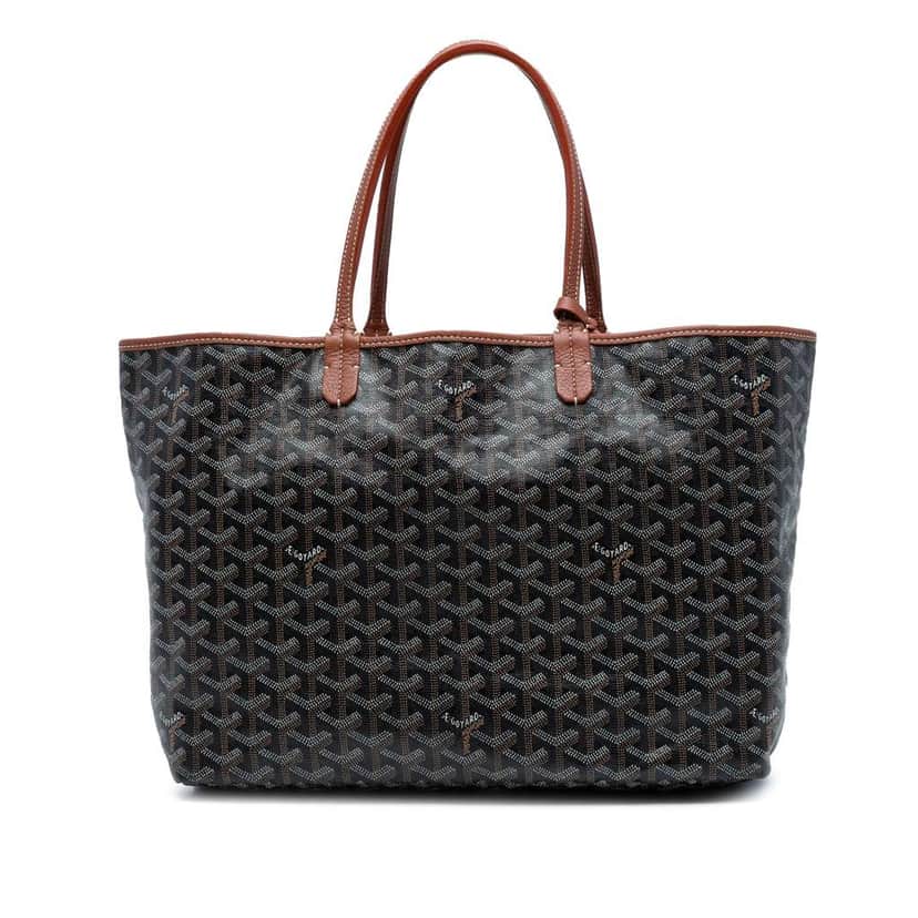 Goyard Goyardine Saint Louis PM Black Canvas Good condition - Front View
