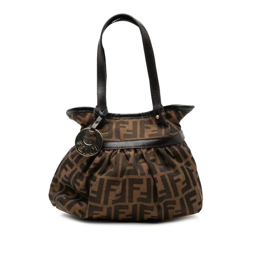 Fendi Mini Zucca Canvas Chef Handbag Brown Canvas Good condition - Front View