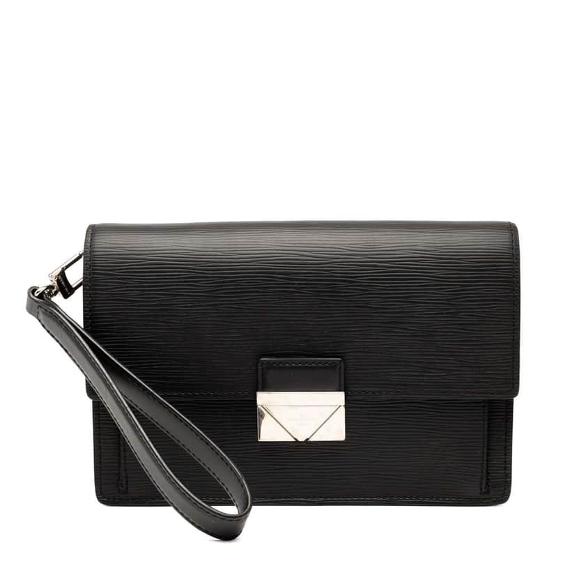 Louis Vuitton Epi Pochette Thames Black Leather Good condition - Front View