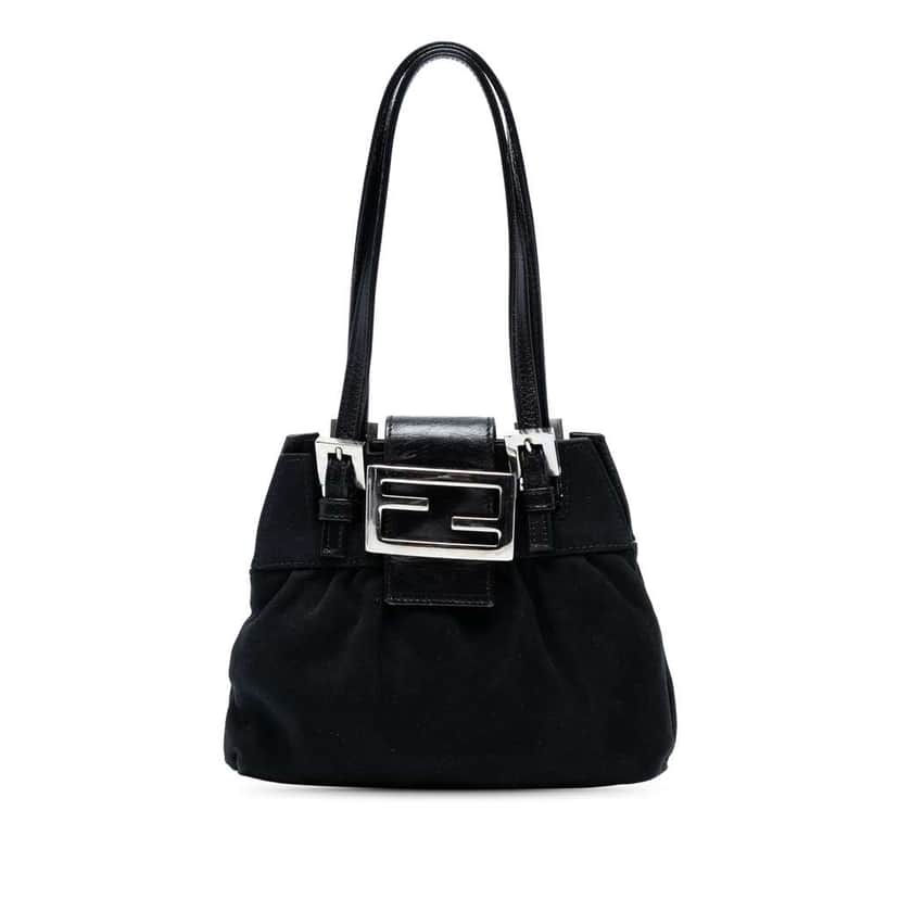 Fendi Canvas FF Handbag Black Canvas Good condition - Front View