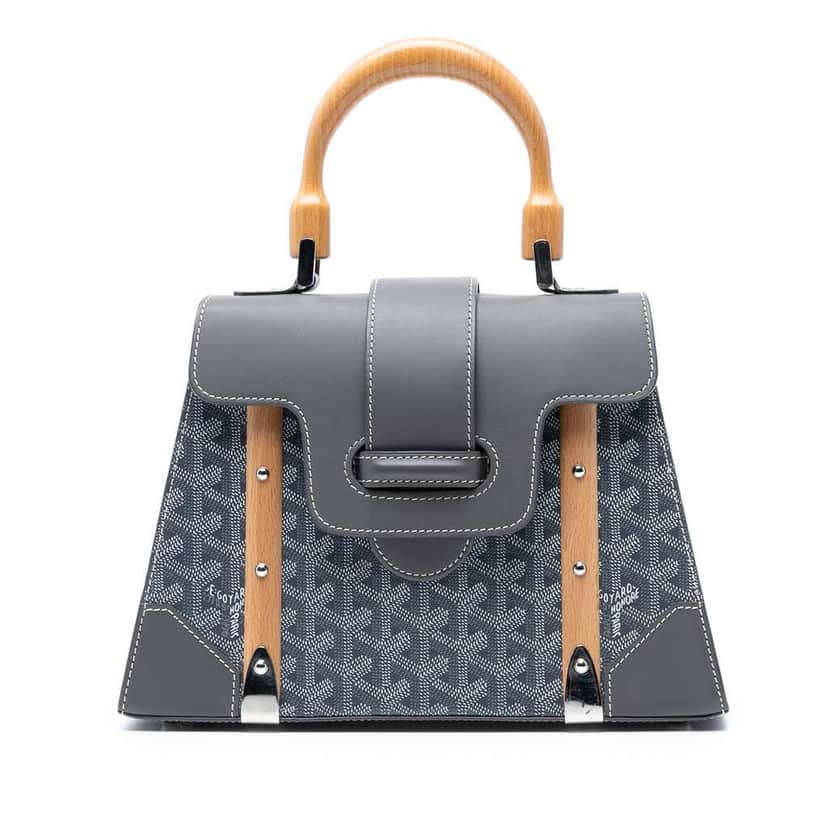 Goyard Goyardine Saigon Structured PM Grey Canvas Good condition - Front View
