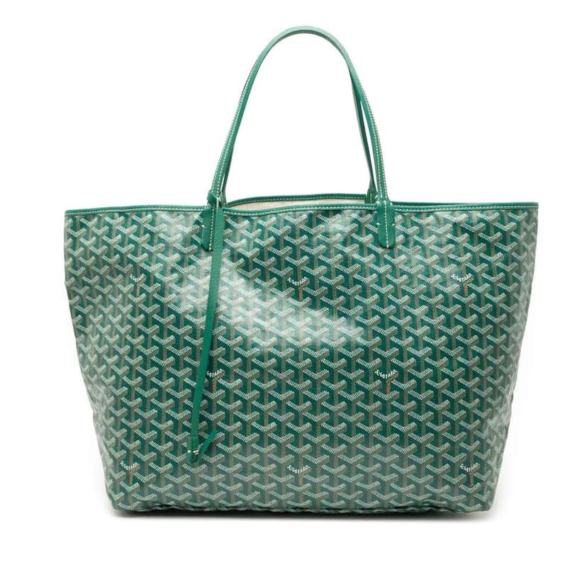 Goyard Goyardine Saint Louis GM Green Canvas Good condition - Front View