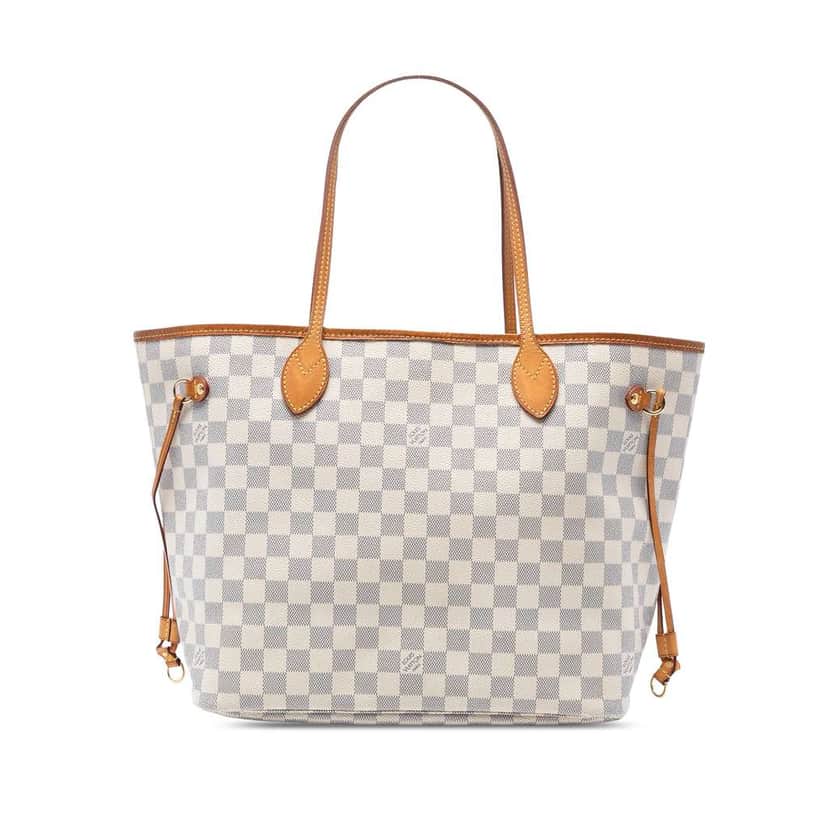 Louis Vuitton Damier Azur Neverfull MM White Good condition - Front View