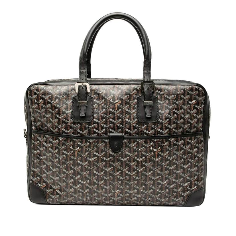Goyard Goyardine Ambassade MM Black Canvas Good condition - Front View