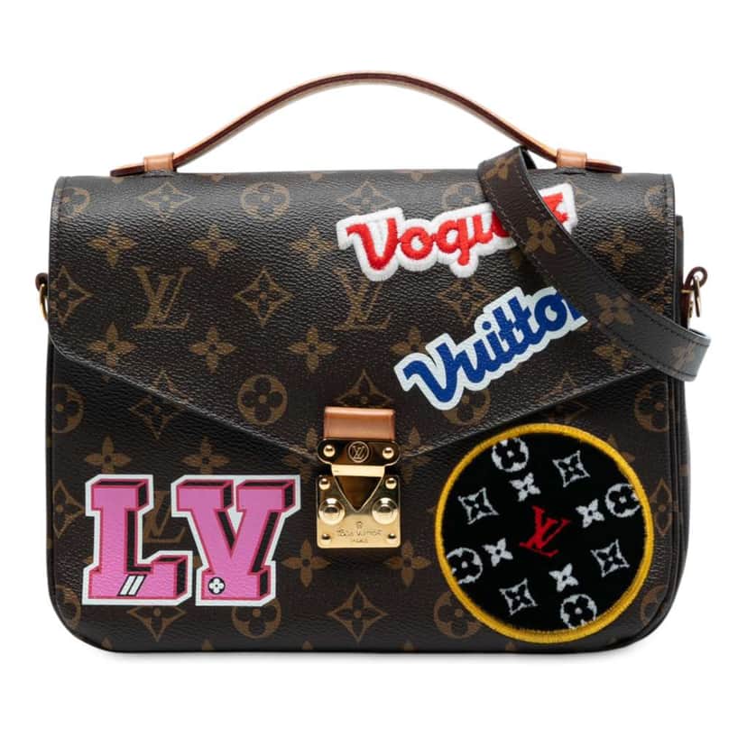 Louis Vuitton Monogram Patches Pochette Metis Brown Good condition - Front View
