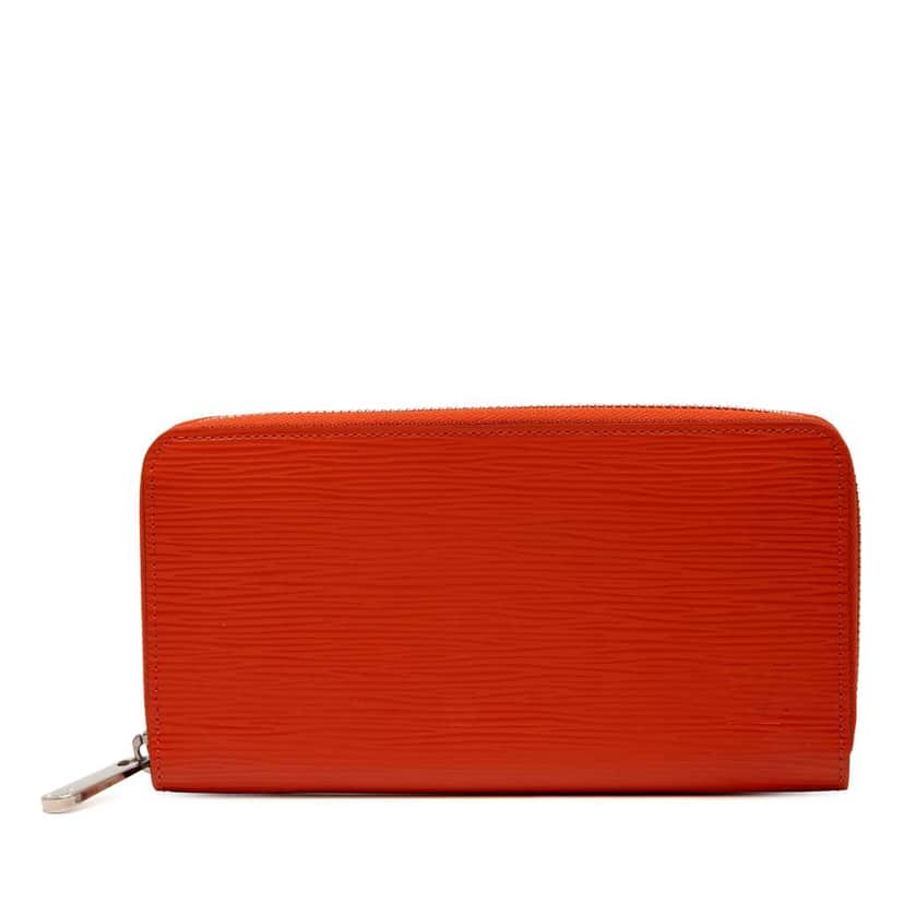 Louis Vuitton Epi Zippy Long Wallet Orange Leather Good condition - Front View