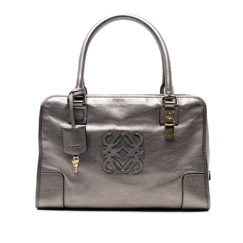 Loewe Metallic Goatskin Amazona 36 Gold Leather Good condition - Front View