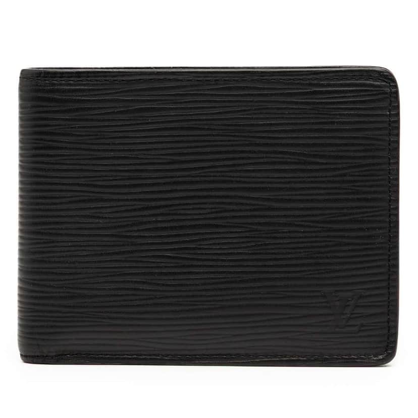 Louis Vuitton Epi Multiple Wallet Black Leather Good condition - Front View