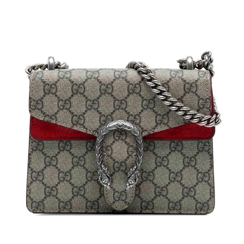 Gucci Small GG Supreme Dionysus Crossbody Brown Canvas Good condition - Front View