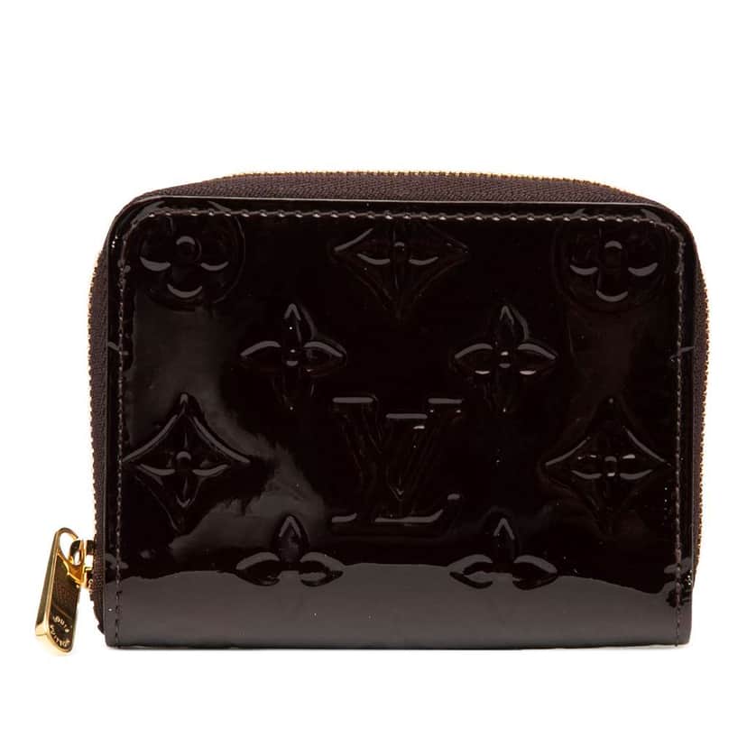 Louis Vuitton Monogram Vernis Zippy Coin Purse Purple Leather Good condition - Front View