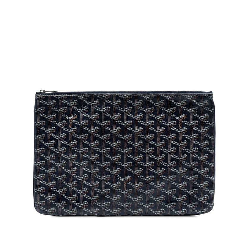 Goyard Goyardine Senat MM Blue Canvas Good condition - Front View