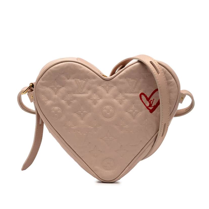Louis Vuitton Monogram Embossed Lambskin Fall In Love Sac Coeur Pink Leather Very good condition - Front View