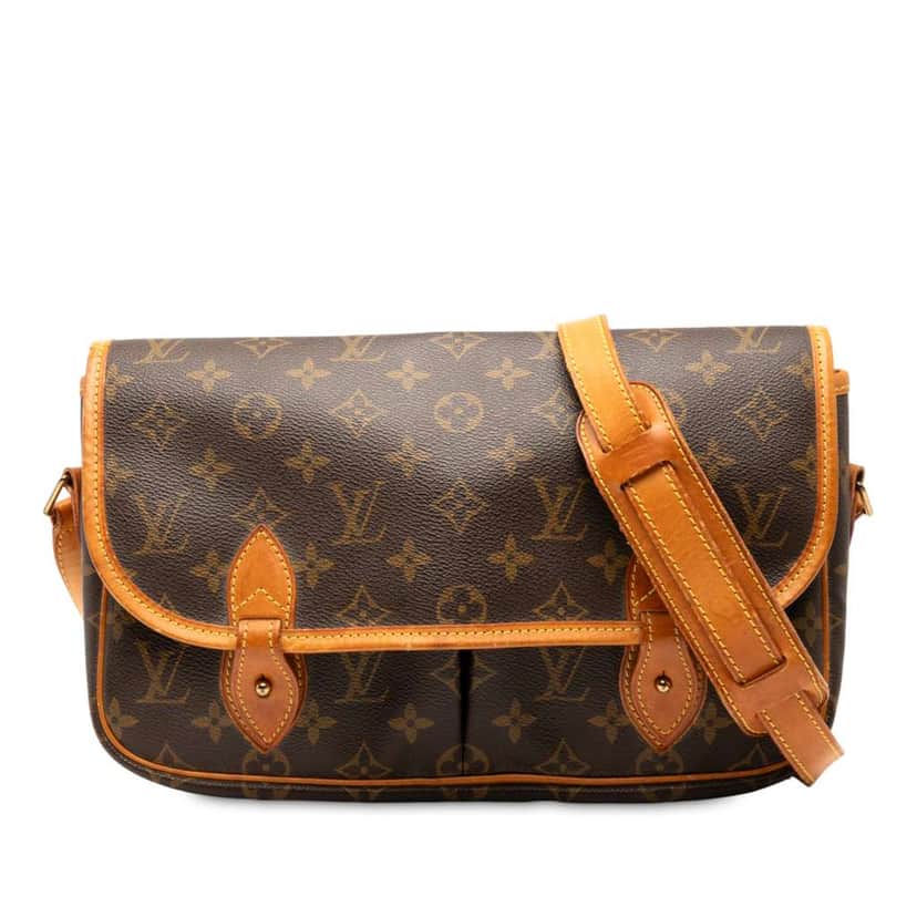 Louis Vuitton Monogram Gibeciere MM Brown Good condition - Front View