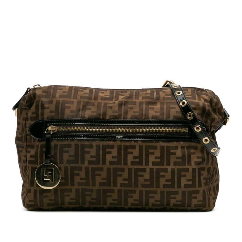 Fendi Zucca Canvas Crossbody Brown Canvas Good condition - Front View