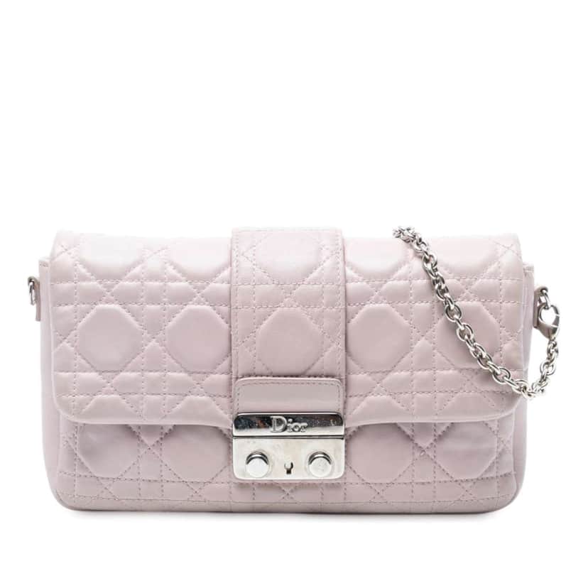 Dior Lambskin Cannage Miss Dior Promenade Flap Pink Leather Good condition - Front View