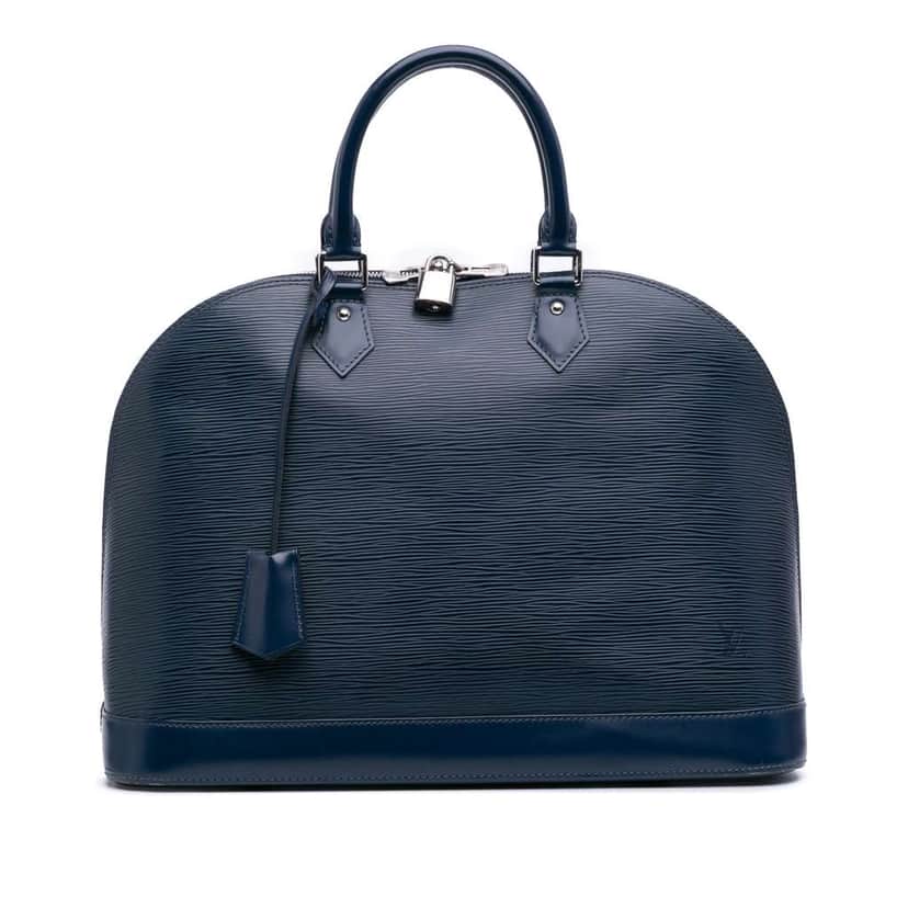 Louis Vuitton Epi Alma GM Blue Leather Good condition - Front View