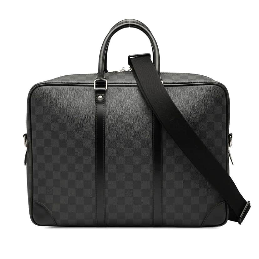 Louis Vuitton Damier Graphite Porte Documents Voyage PM Black Good condition - Front View