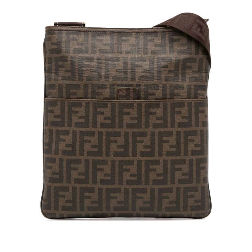 Fendi Zucca Spalmati Crossbody Brown Canvas Good condition - Front View