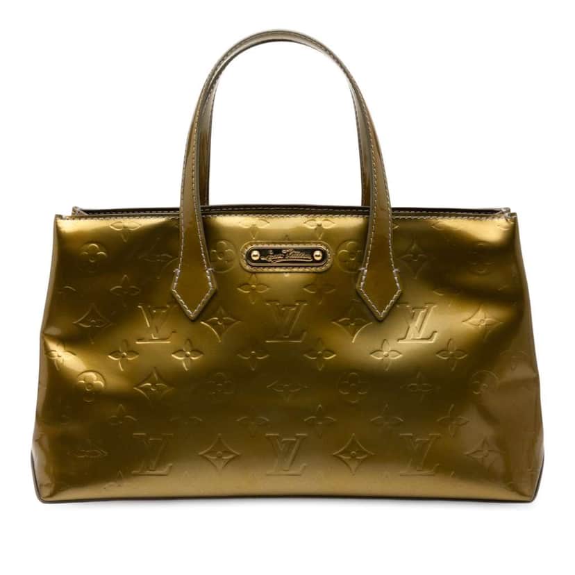 Louis Vuitton Monogram Vernis Wilshire PM Green Leather Good condition - Front View