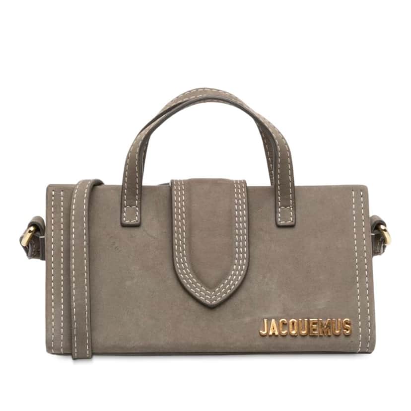 Jacquemus Suede Le Porte Lunettes Bag Brown Leather Good condition - Front View