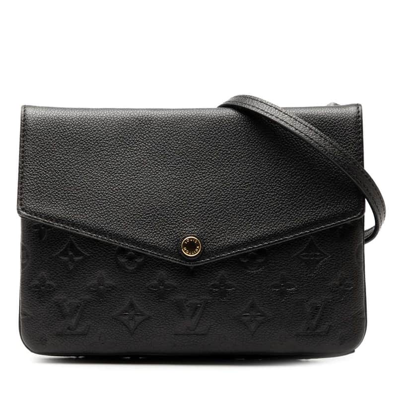 Louis Vuitton Monogram Empreinte Twice Black Leather Good condition - Front View
